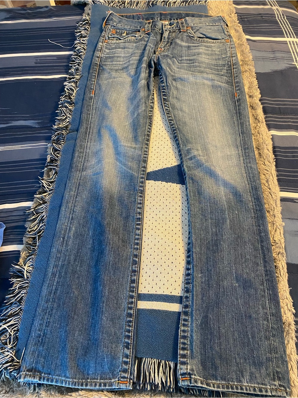 True Religion World Tour Section Straight Jeans Men’s 31 Denim - Picture 5 of 11